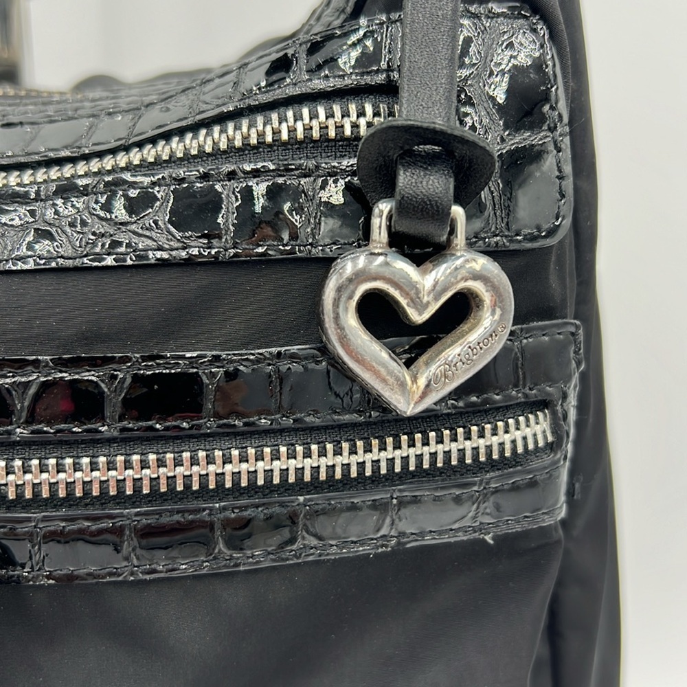 BRIGHTON WOMEN’S BLACK NYLON CROSSBODY PURSE - Picture 6 of 15